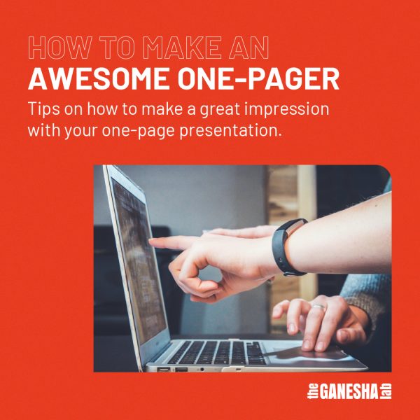 How to make an awesome and eye-catching One-Pager